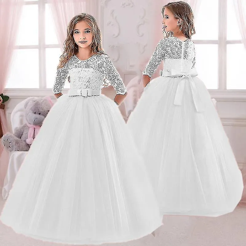 2023 Summer Girls Dress Long Bridesmaid Kids Dresses For Girls Children Princess Dress Party Wedding Dress 3 10 14 Years Vestido