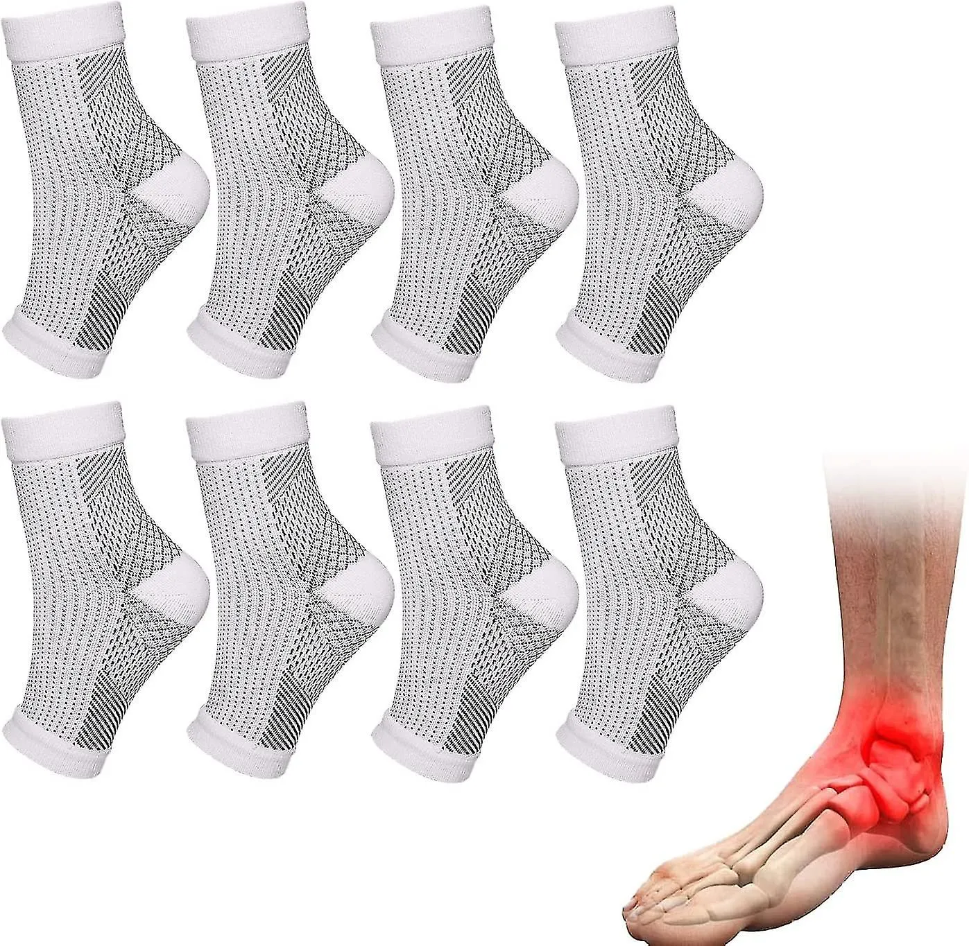 5 Pairs Soothe Socks For Neuropathy Pain Relief At Bedtime Soothe Socks Fatigue Compression Foot Sleeve Support Brace Sock