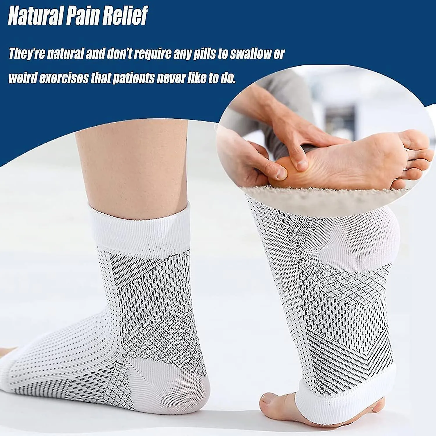 5 Pairs Soothe Socks For Neuropathy Pain Relief At Bedtime Soothe Socks Fatigue Compression Foot Sleeve Support Brace Sock