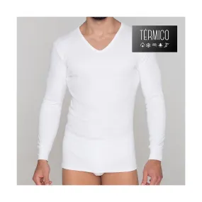 9254 THERMAL LONG SLEEVE UNDERSHIRT. V NECK