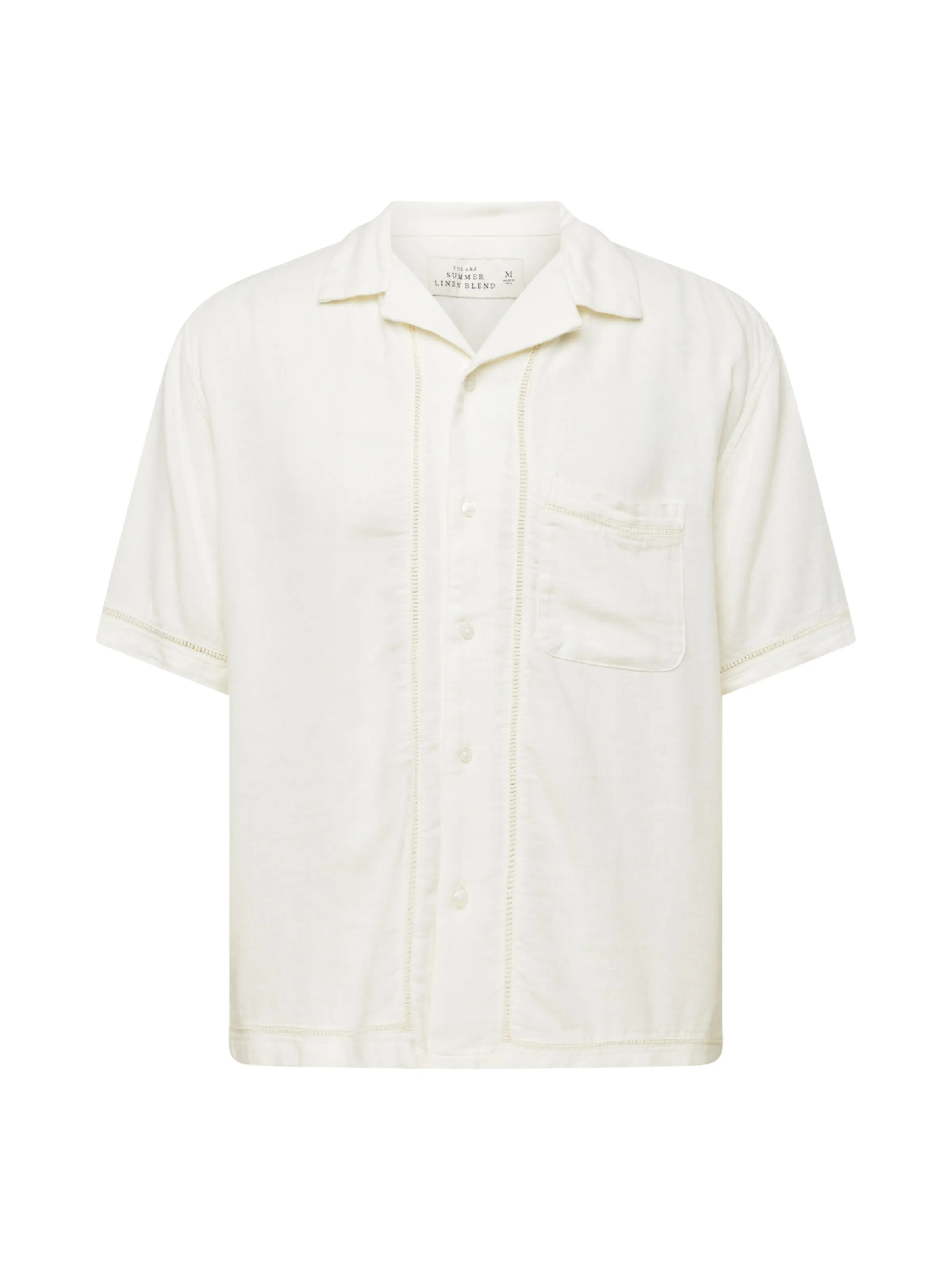 Ajuste confortable Camisa Abercrombie & Fitch en Blanco