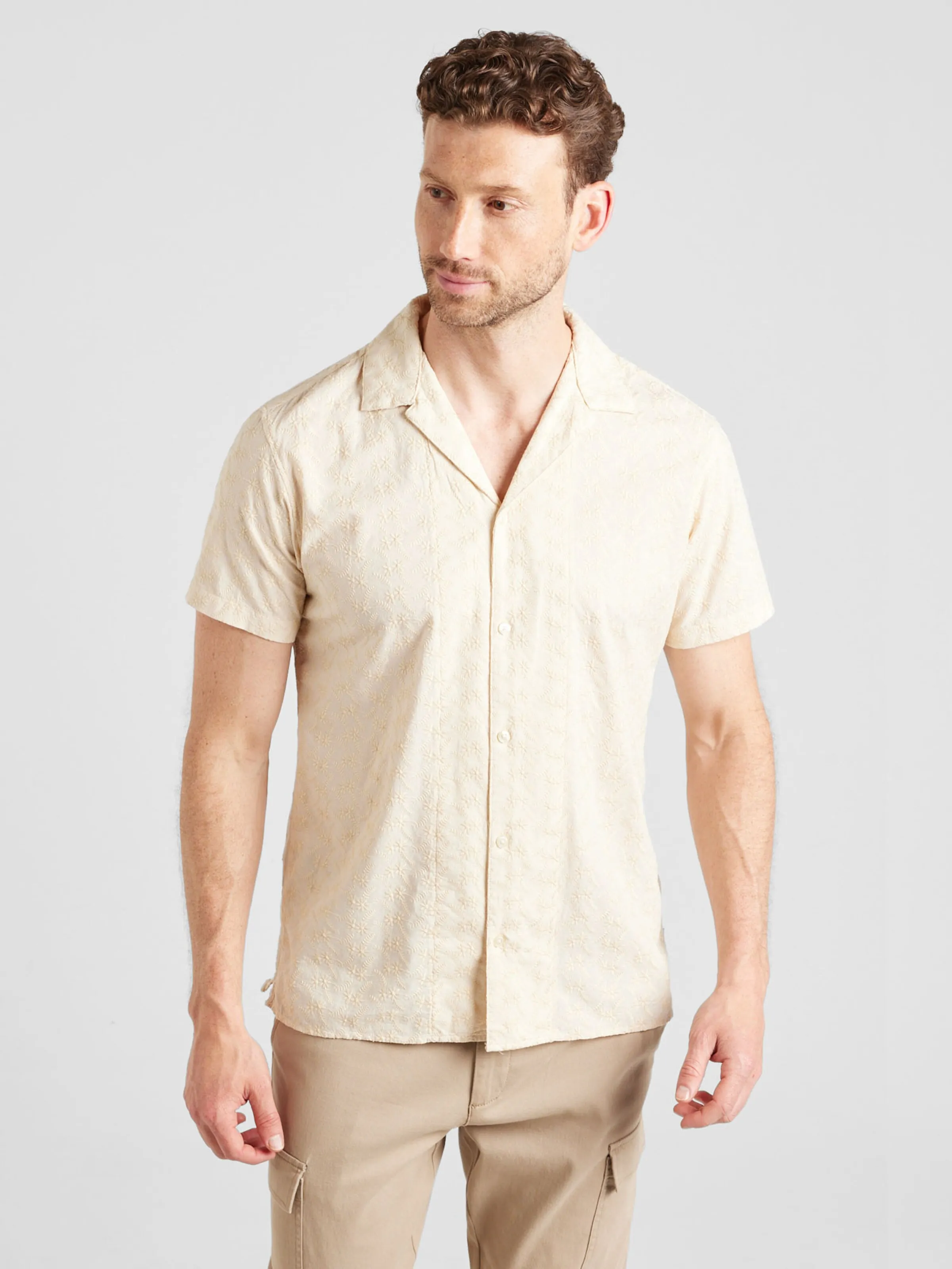 Ajuste regular Camisa 'JPRBLUEDAN' JACK & JONES en Beige