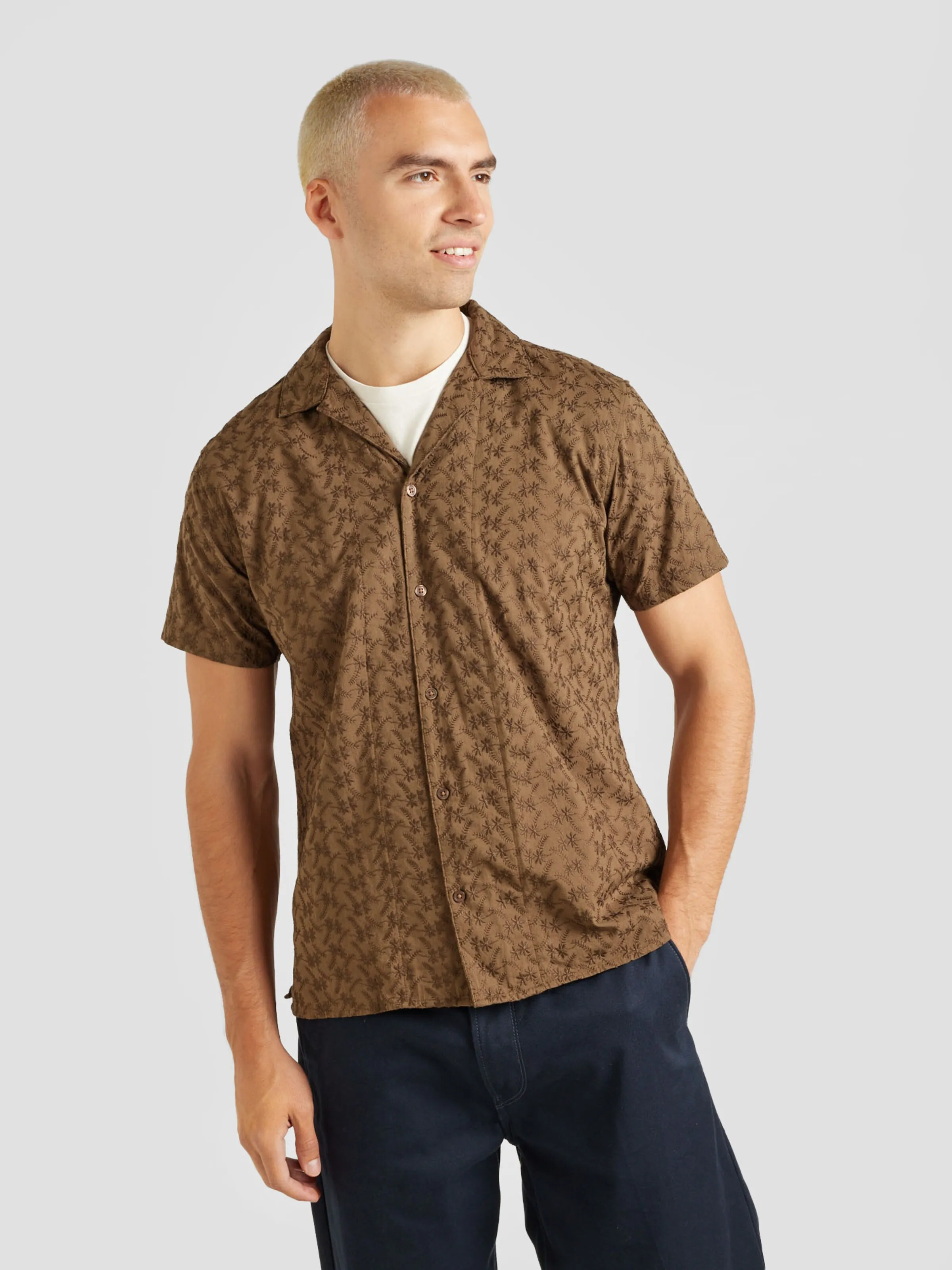 Ajuste regular Camisa 'JPRBLUEDAN' JACK & JONES en Marrón, Marrón Oscuro