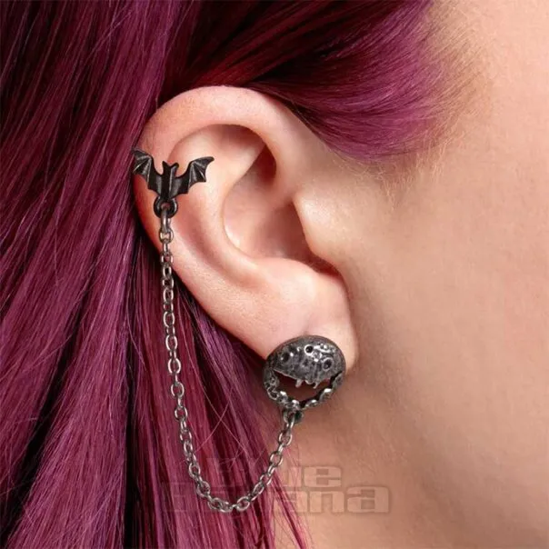 Alchemy Gothic Luna Luna Pendientes (Soltero)