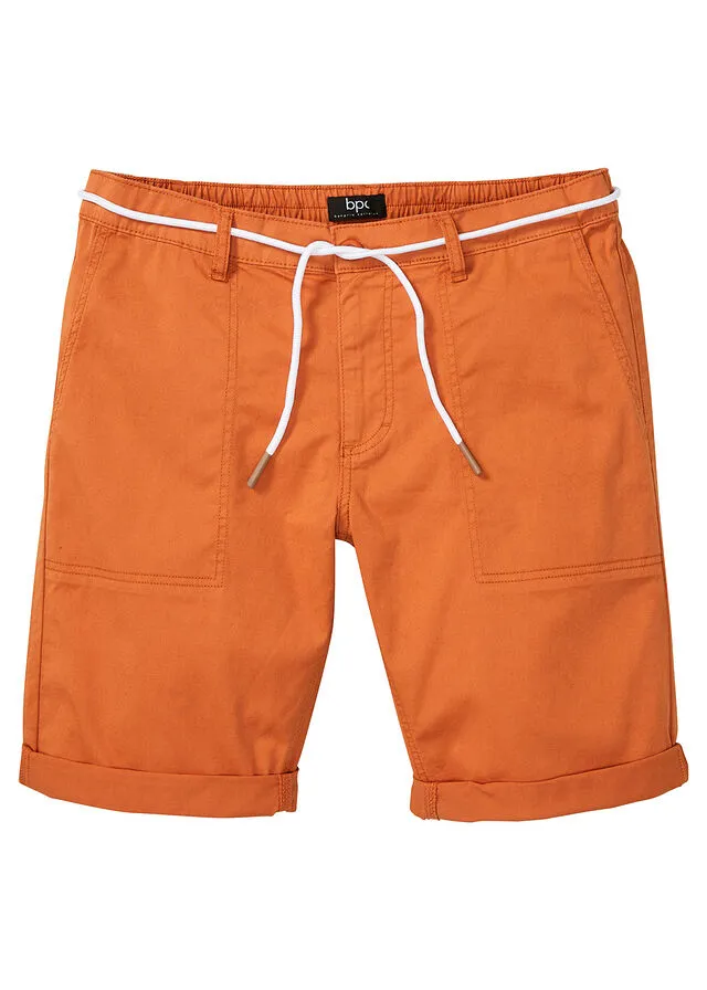 Bermudas elásticas de corte regular Cobre