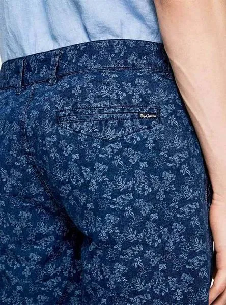 bermudas pepe jeans blackburn azul para hombre