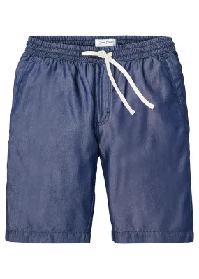 Bermudas sin cierre de TENCEL™ lyocell con corte holgado denim oscuro