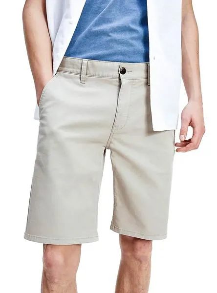 bermudas tommy jeans essential chino piedra