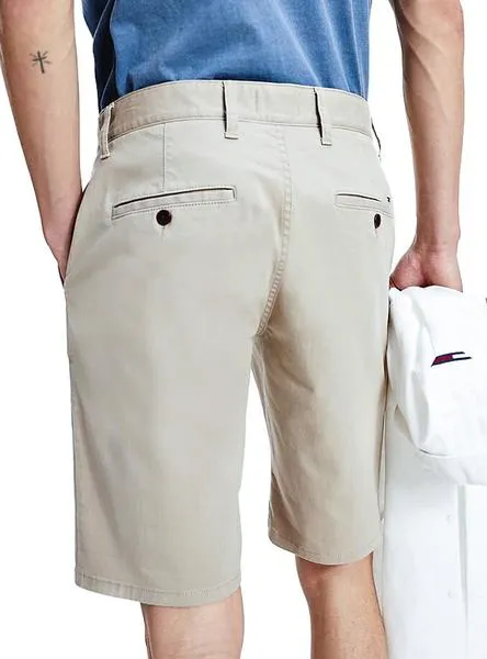 bermudas tommy jeans essential chino piedra