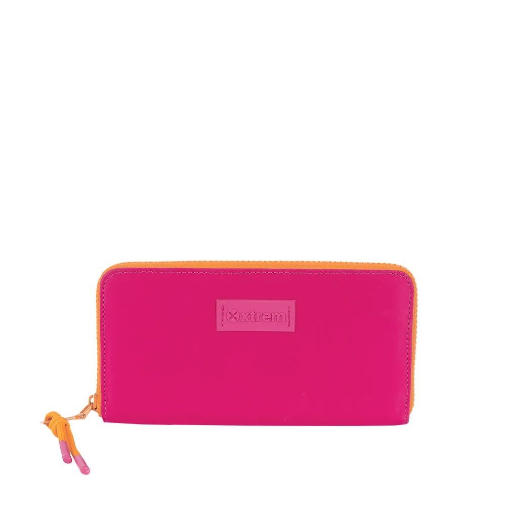 Billetera Jade 4XT Fuchsia/Apricot L