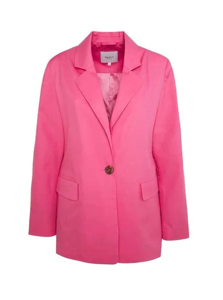 blazer pepe jeans laly fucsia para mujer