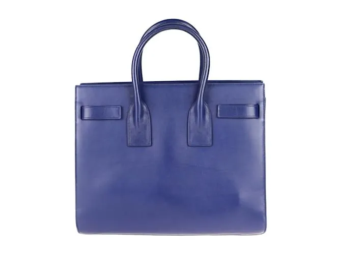 Bolso de cuero azul Saint Laurent 