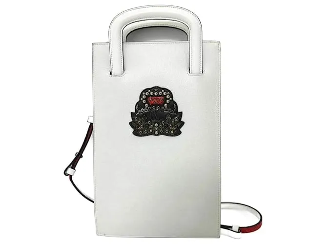 Bolso de cuero blanco Christian Louboutin 