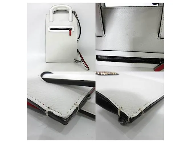 Bolso de cuero blanco Christian Louboutin 