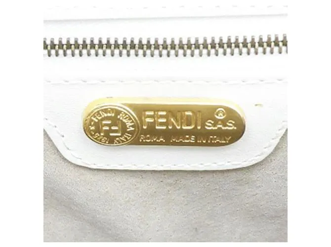 Bolso de cuero blanco Fendi 