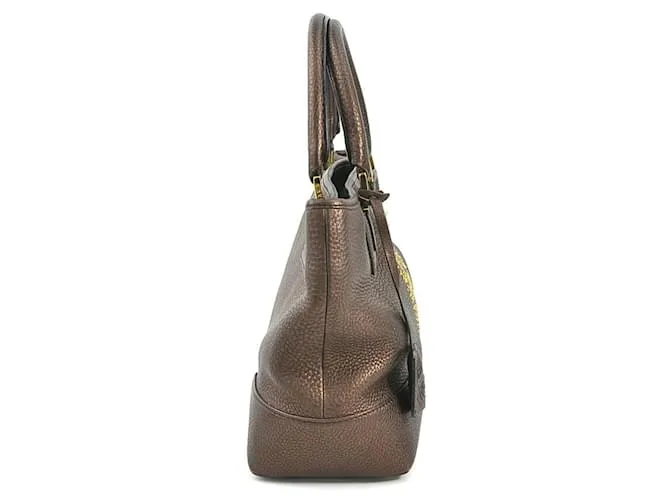 Bolso de cuero bronce Loewe 