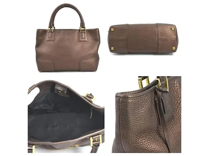 Bolso de cuero bronce Loewe 