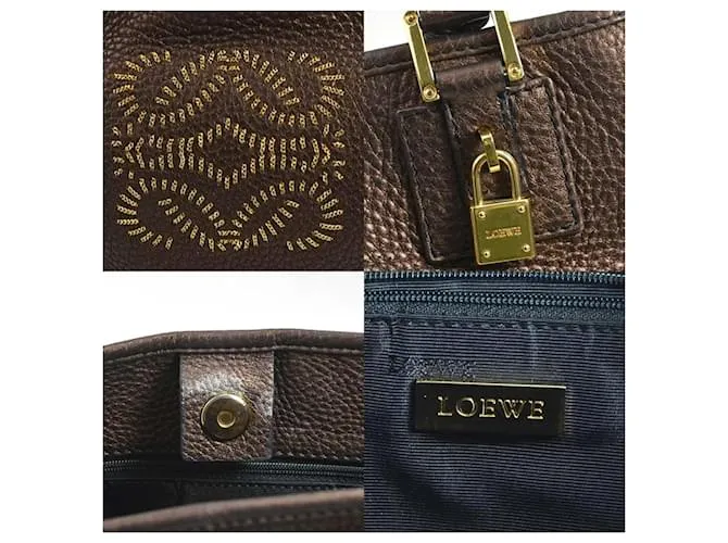 Bolso de cuero bronce Loewe 