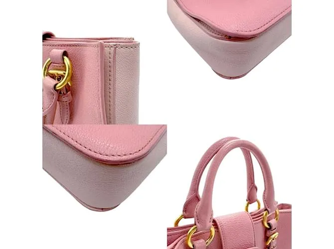 Bolso de cuero rosa Miu Miu 