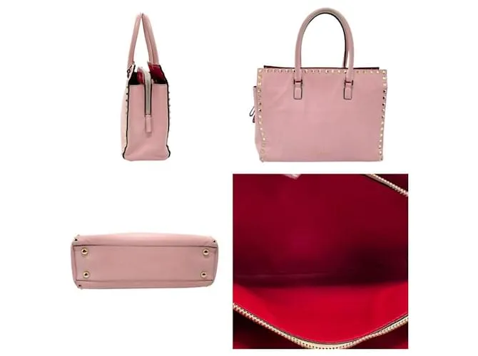 Bolso de cuero rosa Valentino Garavani 