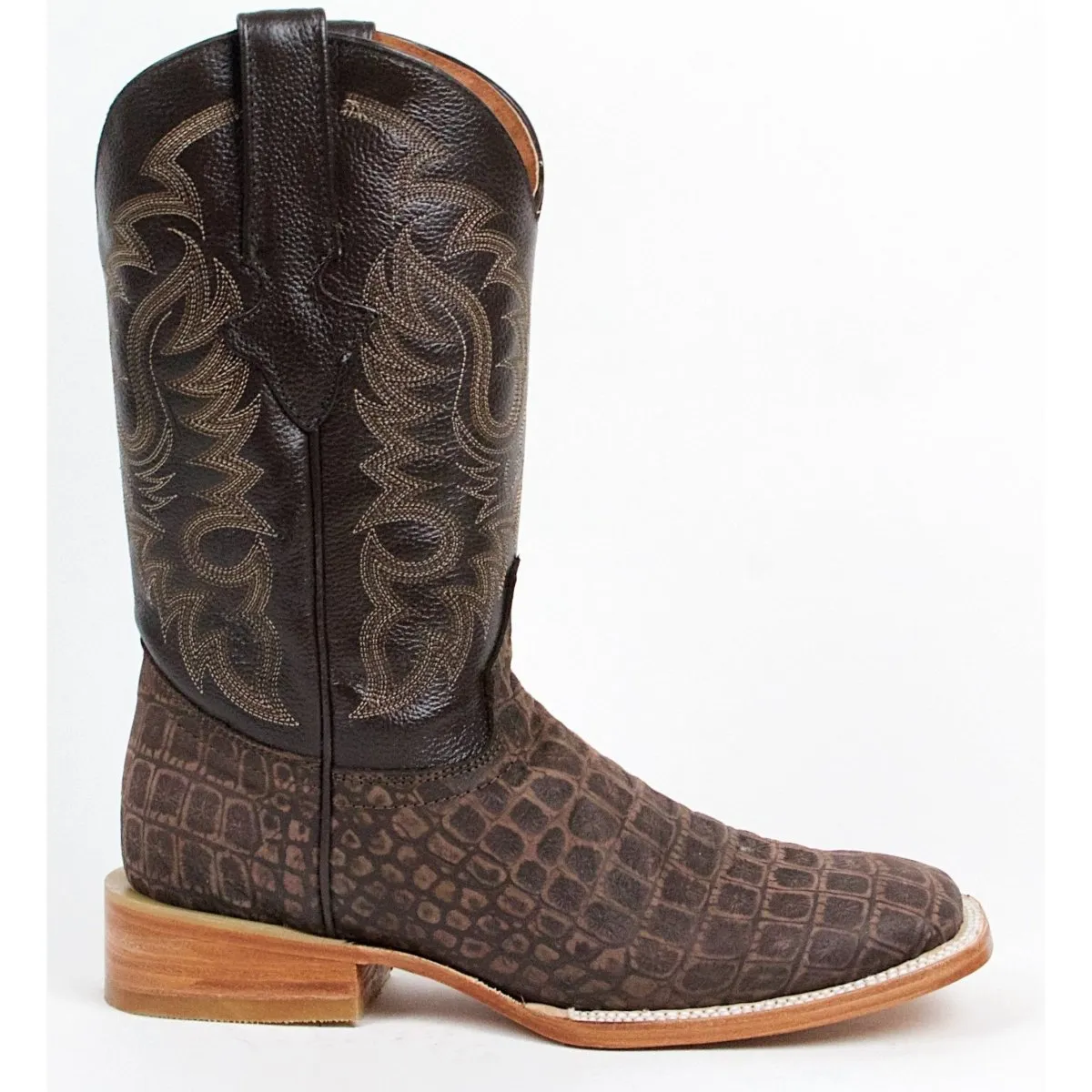 Botas de Cocodrilo Grabado Horma Rodeo Cuadrada Q8225994