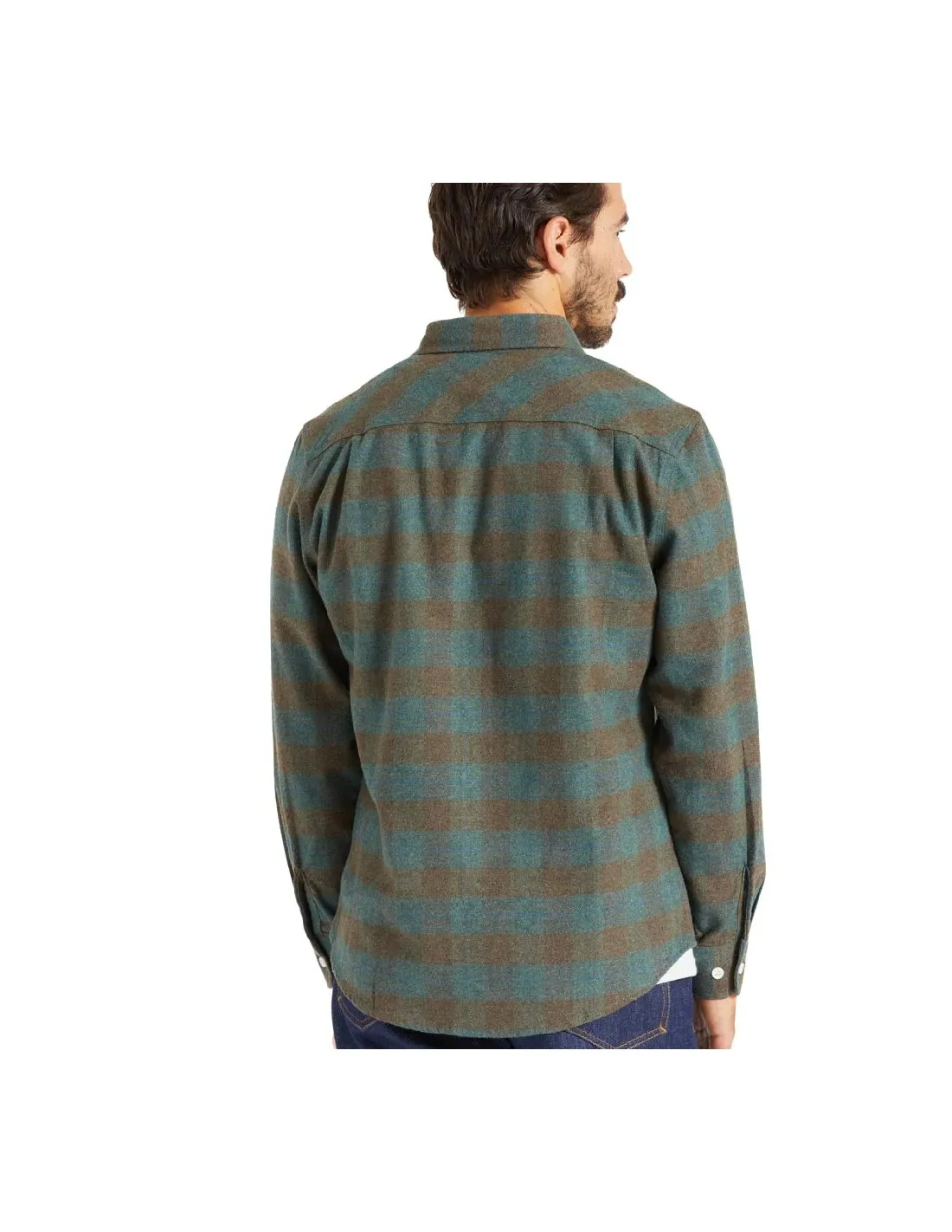 BRIXTON BOWERY L/S FLANNEL OCEAN