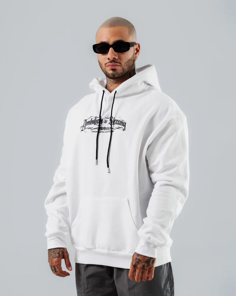 Buzo Oversize Para Hombre Con Capucha Blanco Virgen Chicano