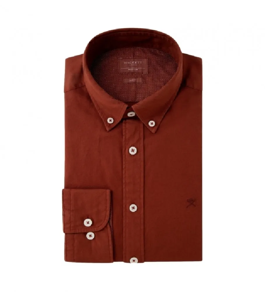 Camisa Garment Dyed rojo