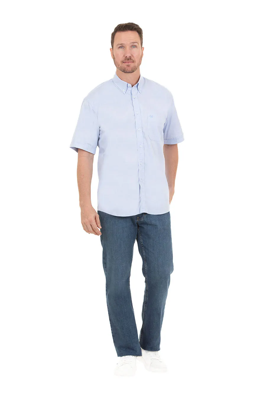 Camisa Oxford manga corta