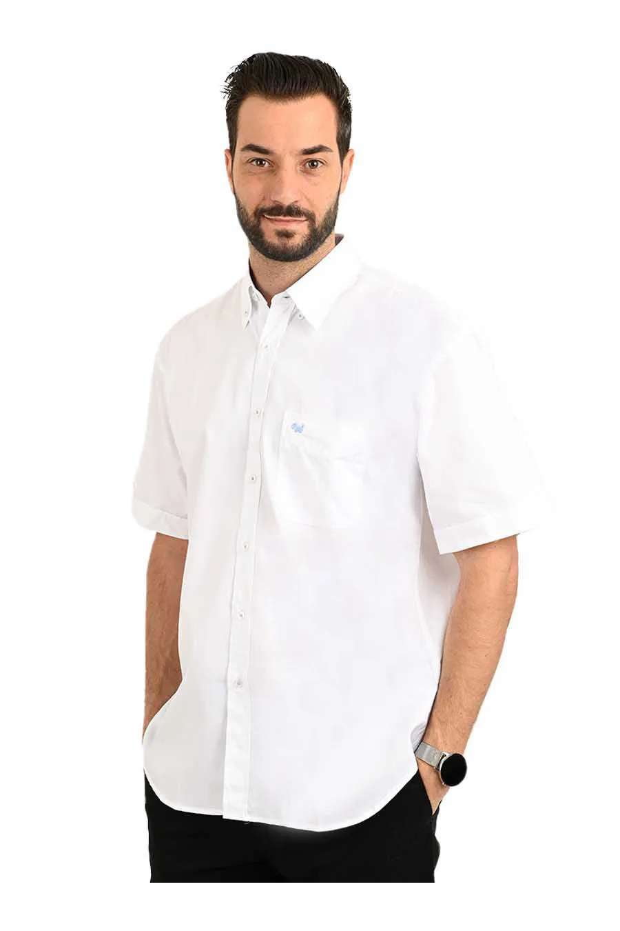 Camisa Oxford manga corta