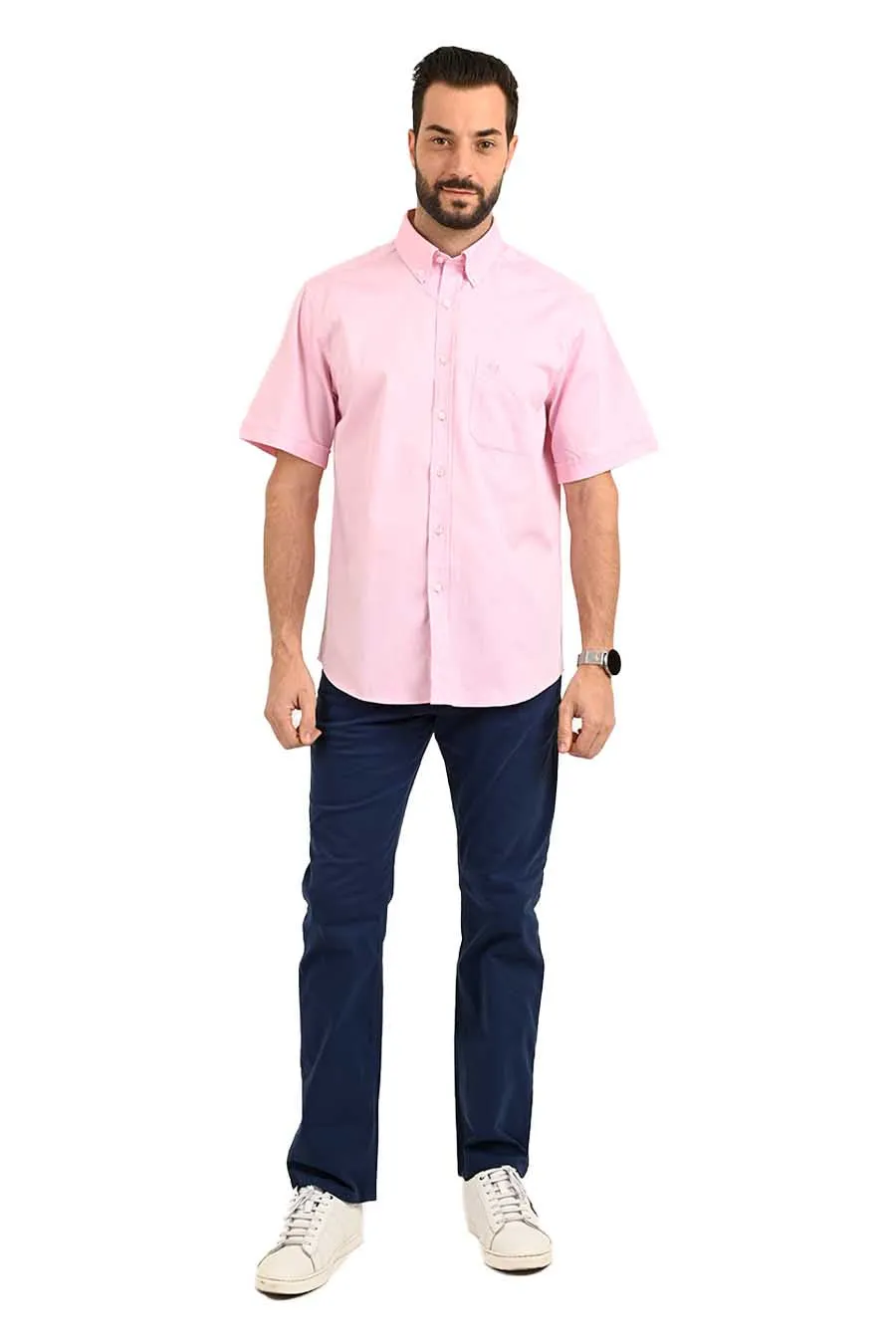 Camisa Oxford manga corta