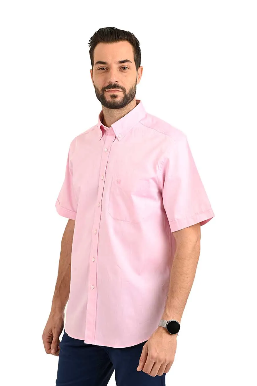 Camisa Oxford manga corta