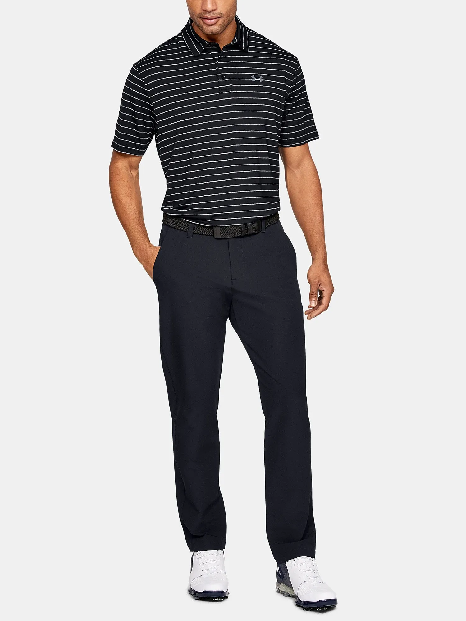 camisa Under Armour Playoff 2.0 Polo - Black/Jet Gray - men´s