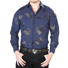 Camisa Vaquera de Moda El Seor de los Cielos Color Azul GEN-43843