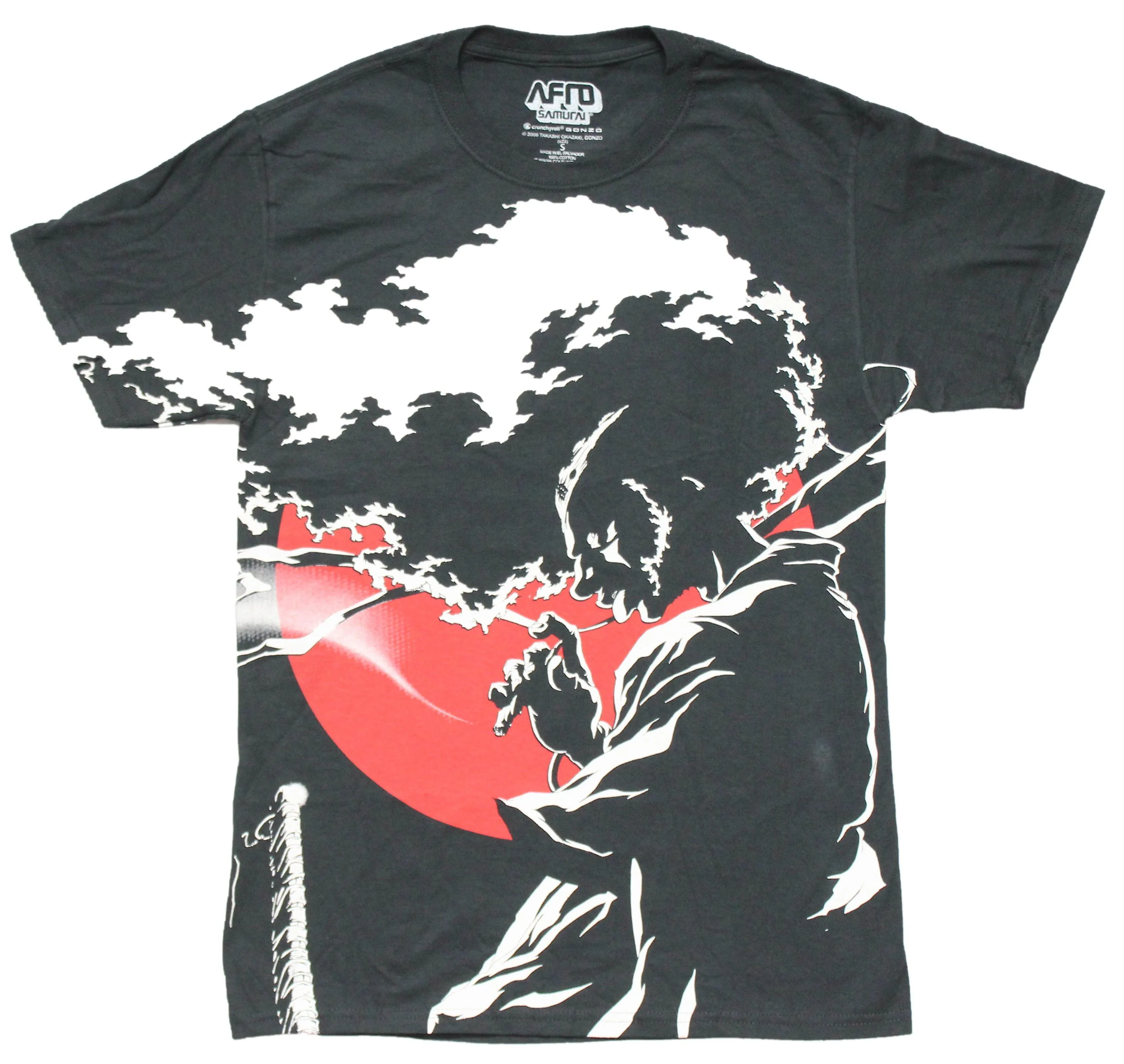 Camiseta Afro Samurai Graphic para hombre Nada Cita Personal en la Espalda