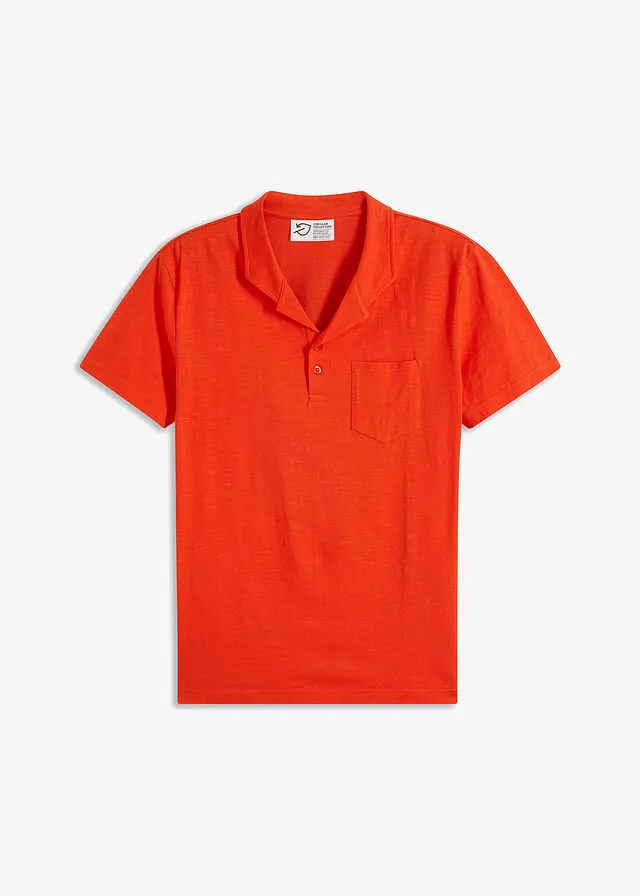 Camiseta de tipo polo naranja sanguina