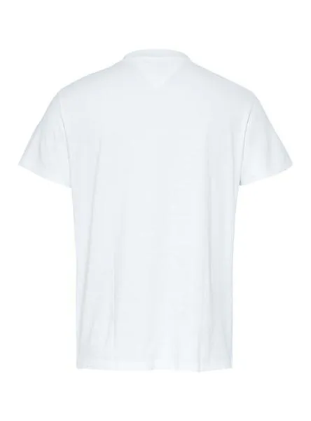 camiseta tommy jeans chest stripe blanco hombre