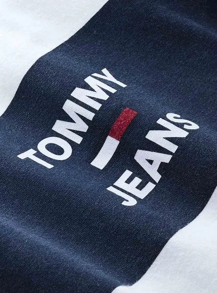 camiseta tommy jeans chest stripe blanco hombre