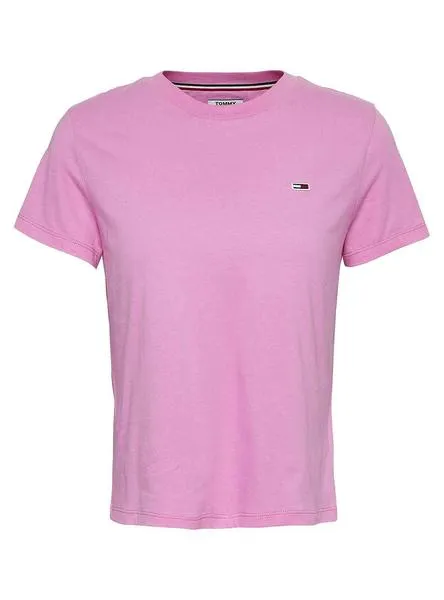 camiseta tommy jeans classics rosa para mujer