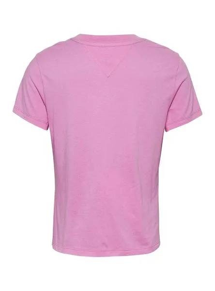 camiseta tommy jeans classics rosa para mujer