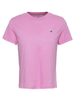 camiseta tommy jeans classics rosa para mujer