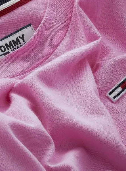 camiseta tommy jeans classics rosa para mujer