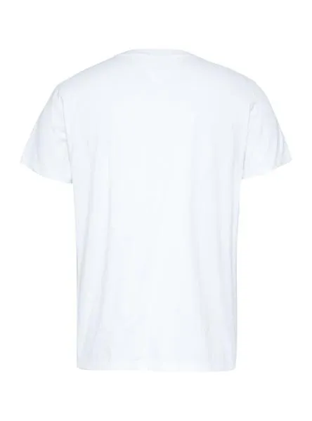 camiseta tommy jeans pocket blanco para hombre