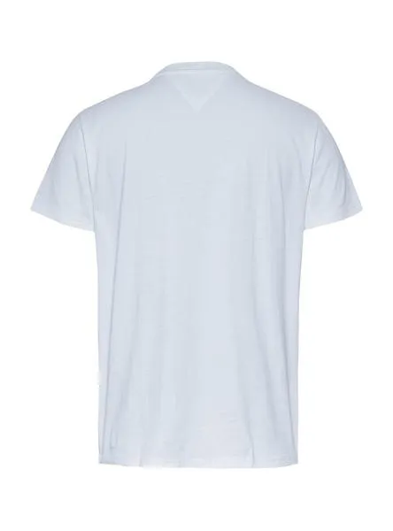 camiseta tommy jeans vertical logo blanco hombre