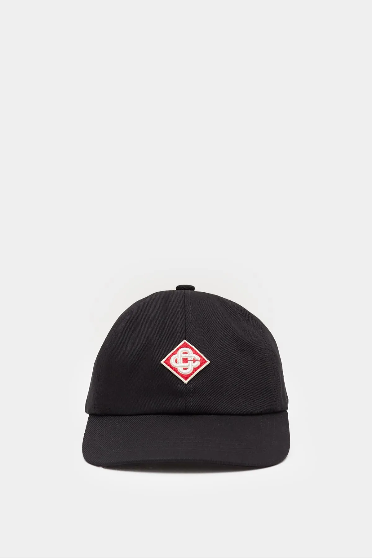 CASABLANCA BLACK CASA LOGO DIAMOND PATCH CAP