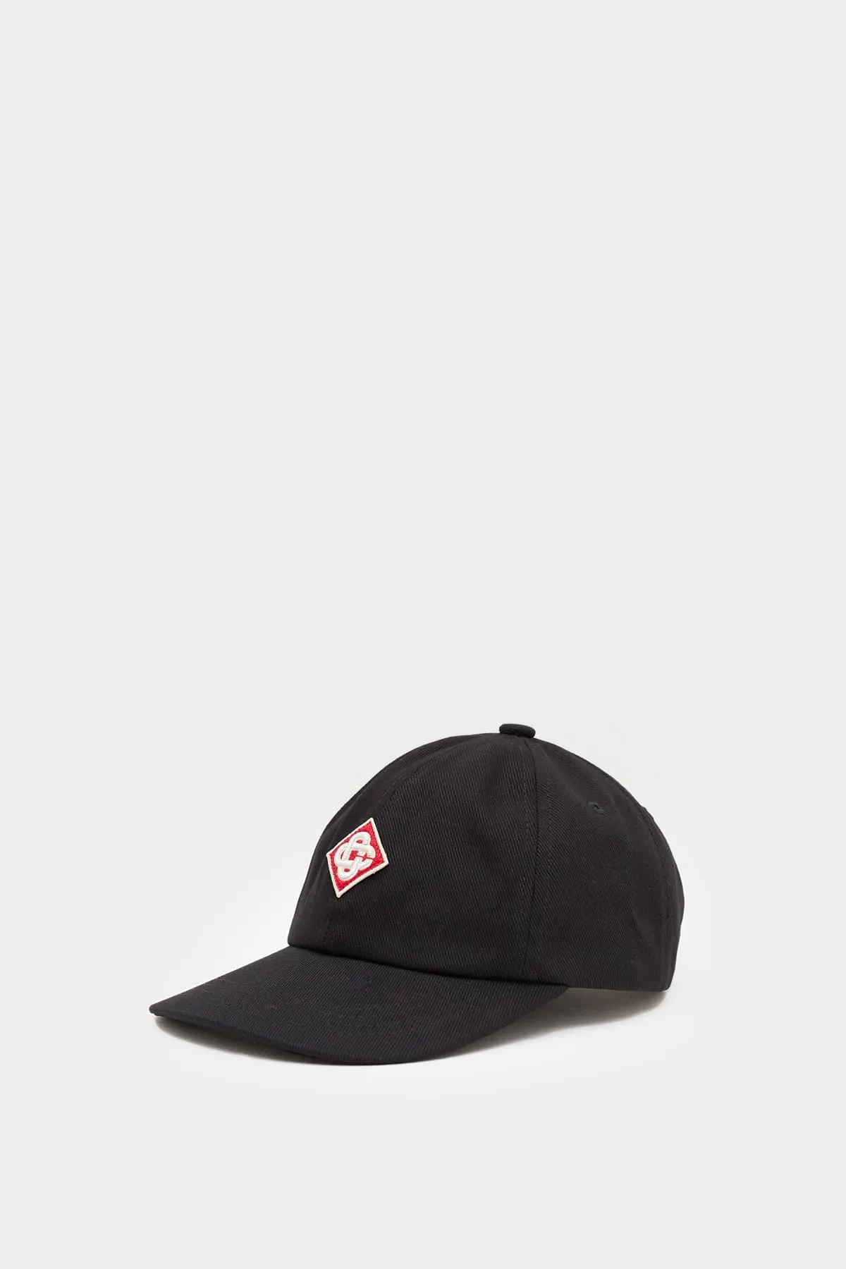 CASABLANCA BLACK CASA LOGO DIAMOND PATCH CAP