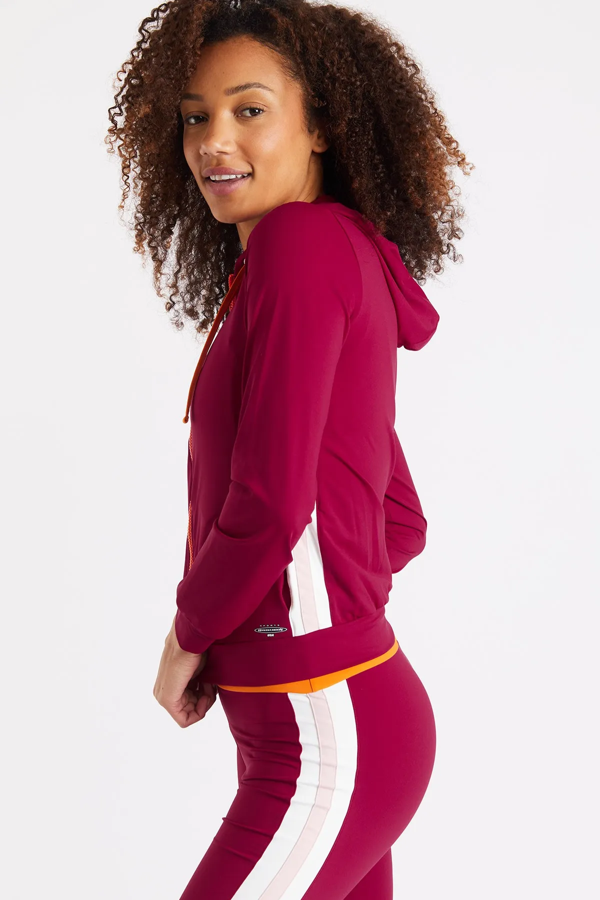 Chaqueta deportiva burdeos con capucha Chicago Sprint