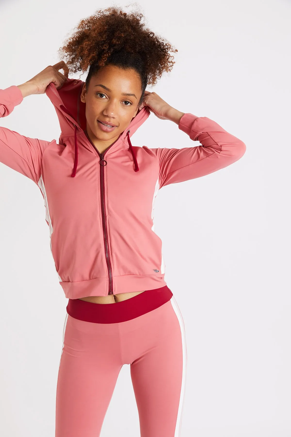 Chaqueta deportiva rosa con capucha Chicago Sprint