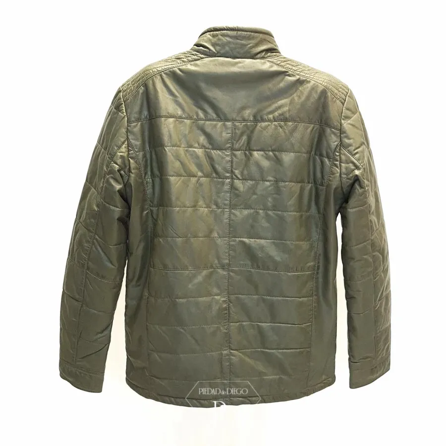 Chaqueta Piel Hombre Color Oliva BERGEN-N