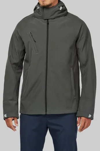 CHAQUETA SOFTSHELL CON CAPUCHA EXTRAIBLE HOMBRE